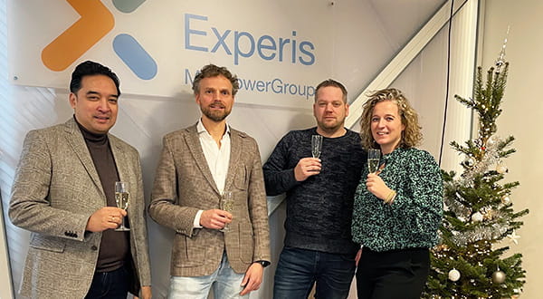 Experis Directieteam: Richard Tanga, Thijs Vermaat, Marco Berkhout en Jojanneke van 't Land