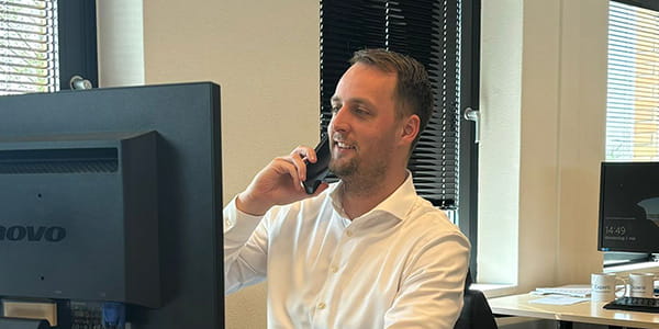 Edwin Boonstra aan het werk